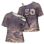 Personalised NAIDOC Week 2026 Cross Shoulder Shirt Shark Pattern Coastal Style