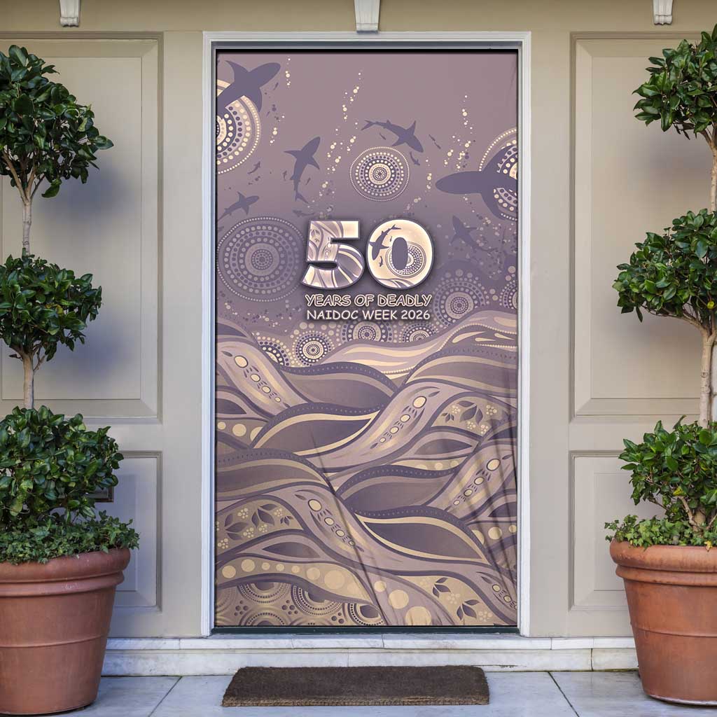 NAIDOC Week 2026 Door Cover Shark Pattern Coastal Style