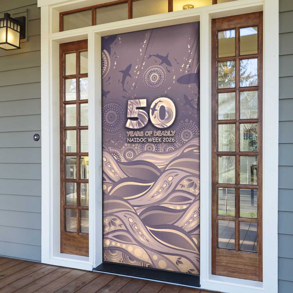 NAIDOC Week 2026 Door Cover Shark Pattern Coastal Style