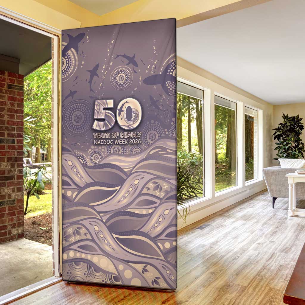 NAIDOC Week 2026 Door Cover Shark Pattern Coastal Style