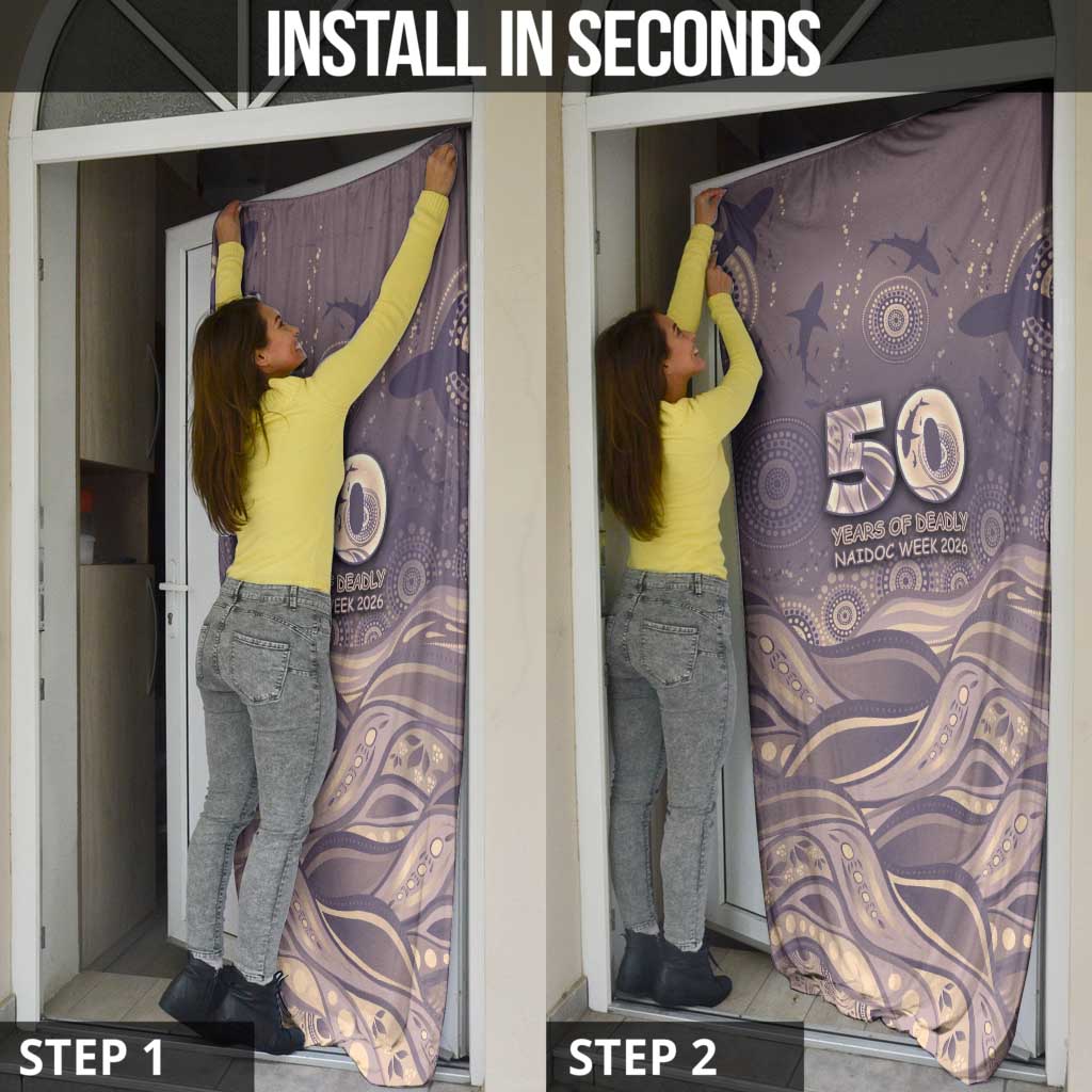 NAIDOC Week 2026 Door Cover Shark Pattern Coastal Style