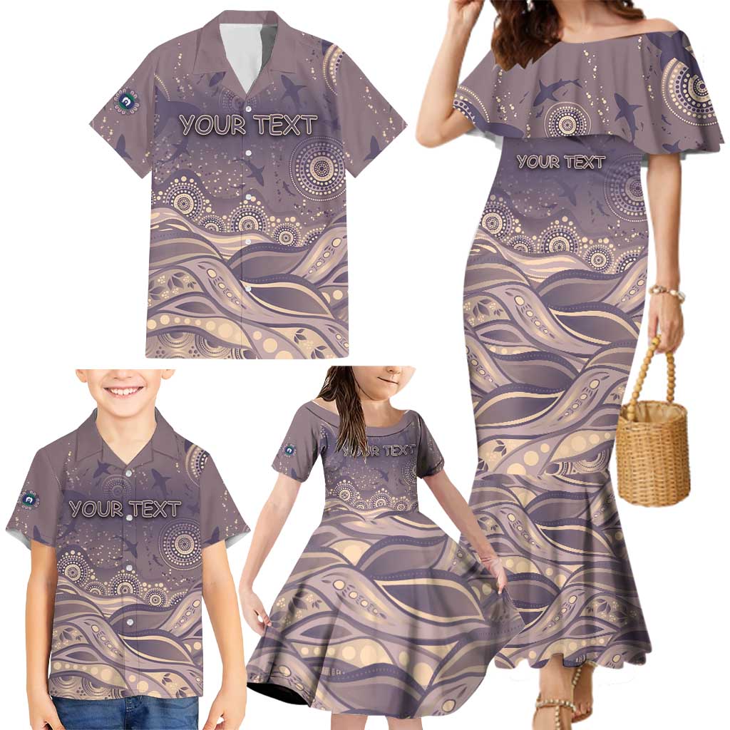 Personalised NAIDOC Week 2026 Family Matching Mermaid Dress and Hawaiian Shirt Shark Pattern Coastal Style