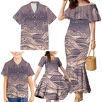 Personalised NAIDOC Week 2026 Family Matching Mermaid Dress and Hawaiian Shirt Shark Pattern Coastal Style