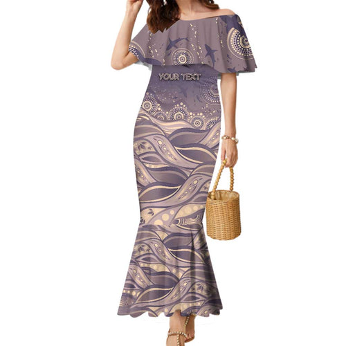 Personalised NAIDOC Week 2026 Family Matching Mermaid Dress and Hawaiian Shirt Shark Pattern Coastal Style