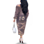 Personalised NAIDOC Week 2026 Family Matching Off The Shoulder Long Sleeve Dress and Hawaiian Shirt Shark Pattern Coastal Style