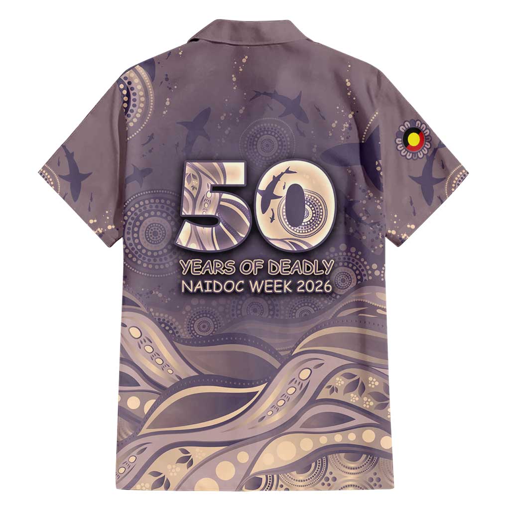 Personalised NAIDOC Week 2026 Family Matching Off Shoulder Maxi Dress and Hawaiian Shirt Shark Pattern Coastal Style