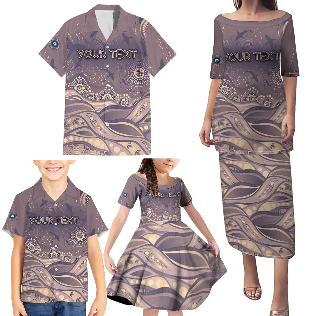 Personalised NAIDOC Week 2026 Family Matching Puletasi and Hawaiian Shirt Shark Pattern Coastal Style