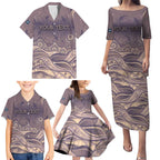 Personalised NAIDOC Week 2026 Family Matching Puletasi and Hawaiian Shirt Shark Pattern Coastal Style