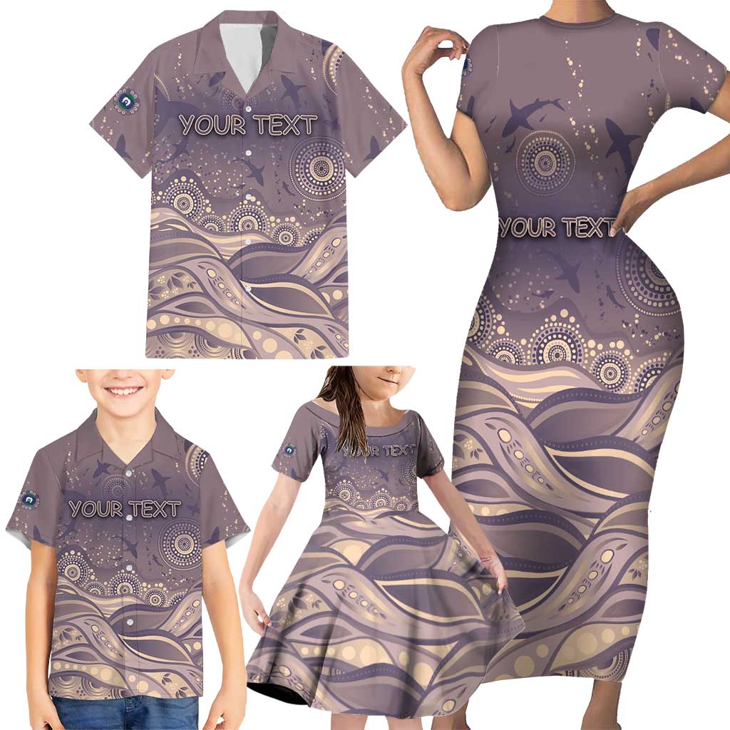 Personalised NAIDOC Week 2026 Family Matching Short Sleeve Bodycon Dress and Hawaiian Shirt Shark Pattern Coastal Style