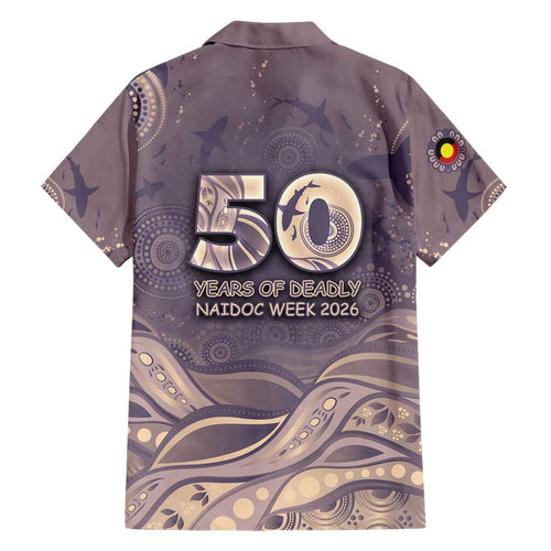 Personalised NAIDOC Week 2026 Family Matching Short Sleeve Bodycon Dress and Hawaiian Shirt Shark Pattern Coastal Style