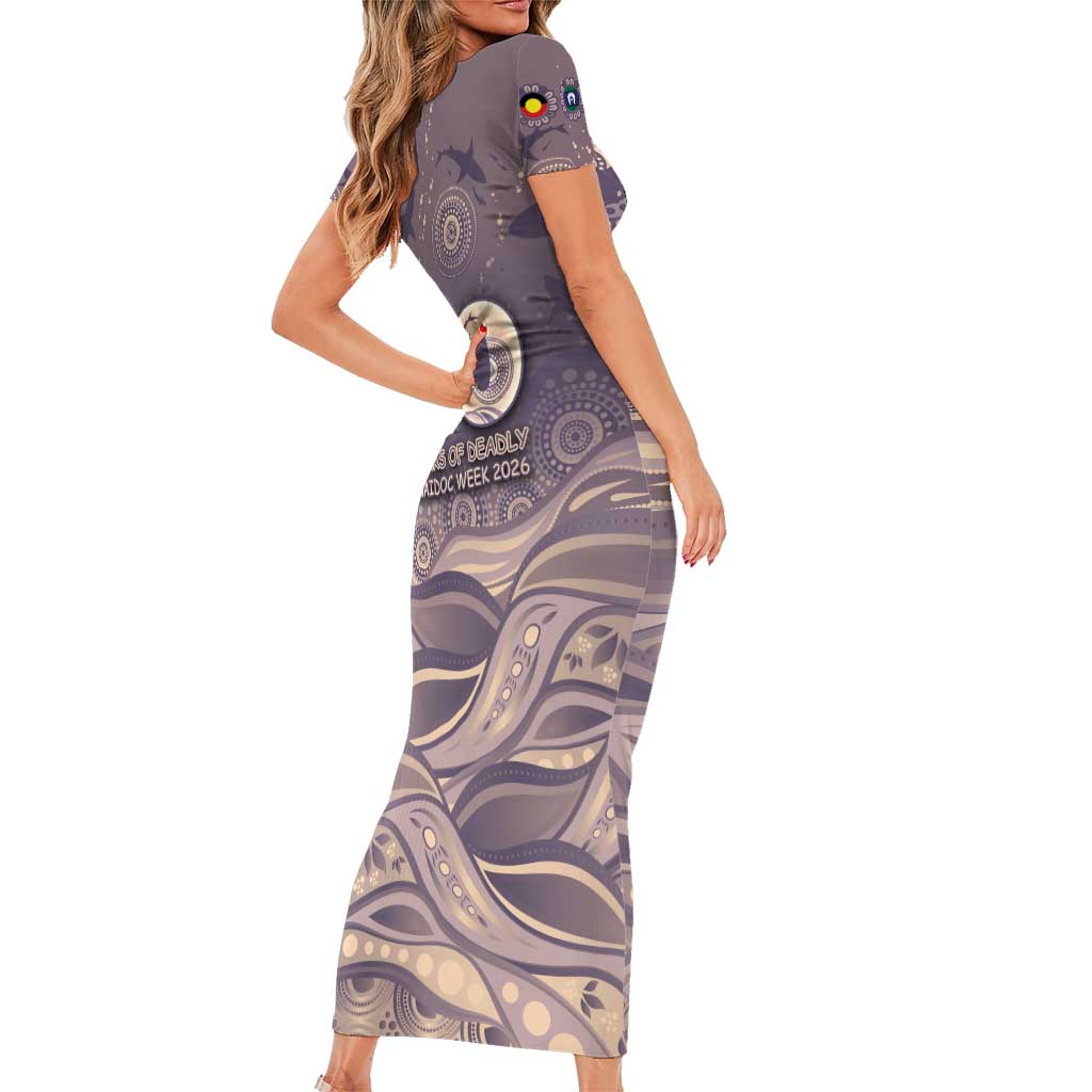Personalised NAIDOC Week 2026 Family Matching Short Sleeve Bodycon Dress and Hawaiian Shirt Shark Pattern Coastal Style
