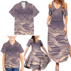 Personalised NAIDOC Week 2026 Family Matching Summer Maxi Dress and Hawaiian Shirt Shark Pattern Coastal Style
