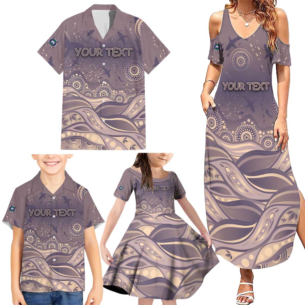 Personalised NAIDOC Week 2026 Family Matching Summer Maxi Dress and Hawaiian Shirt Shark Pattern Coastal Style