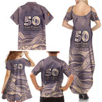 Personalised NAIDOC Week 2026 Family Matching Summer Maxi Dress and Hawaiian Shirt Shark Pattern Coastal Style