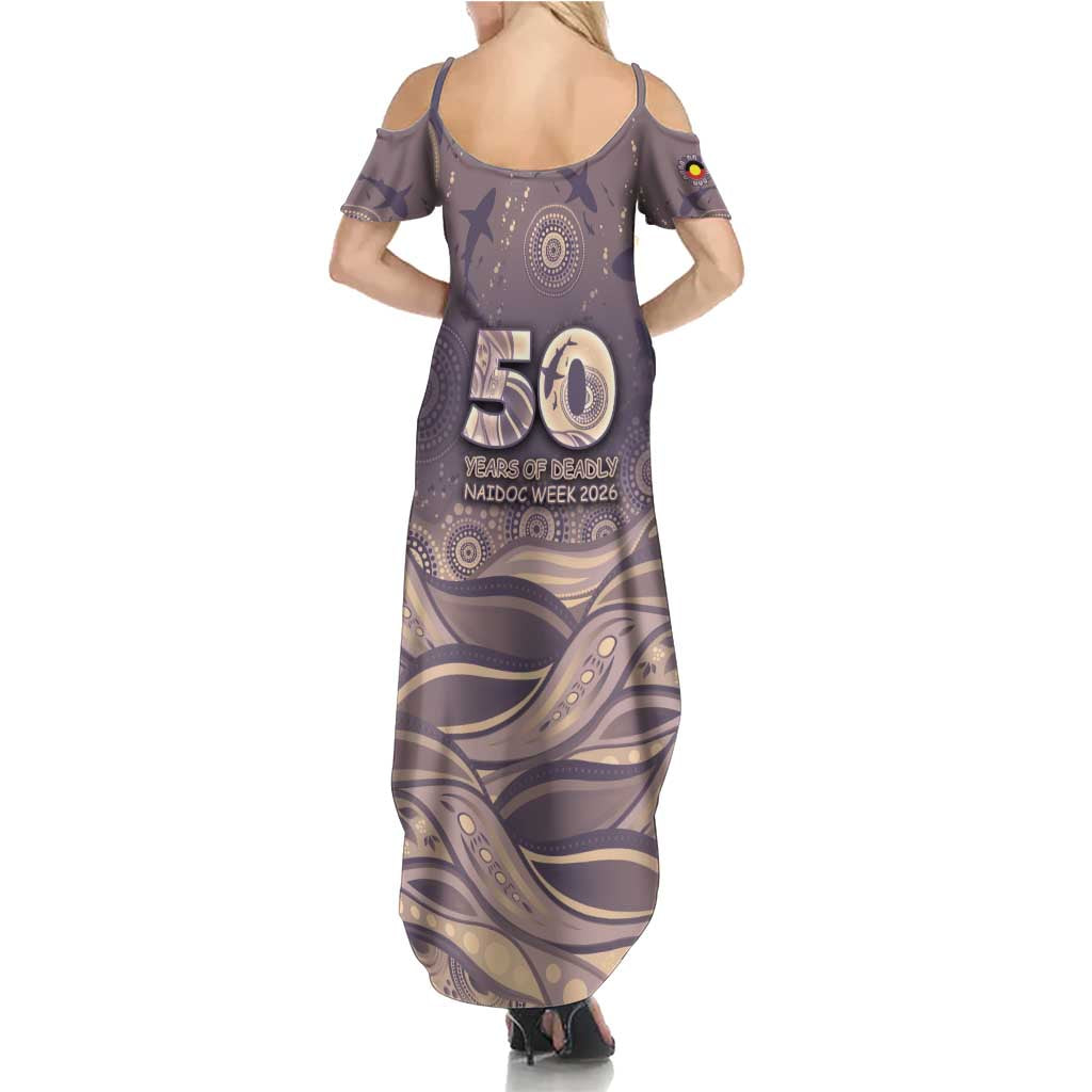 Personalised NAIDOC Week 2026 Family Matching Summer Maxi Dress and Hawaiian Shirt Shark Pattern Coastal Style