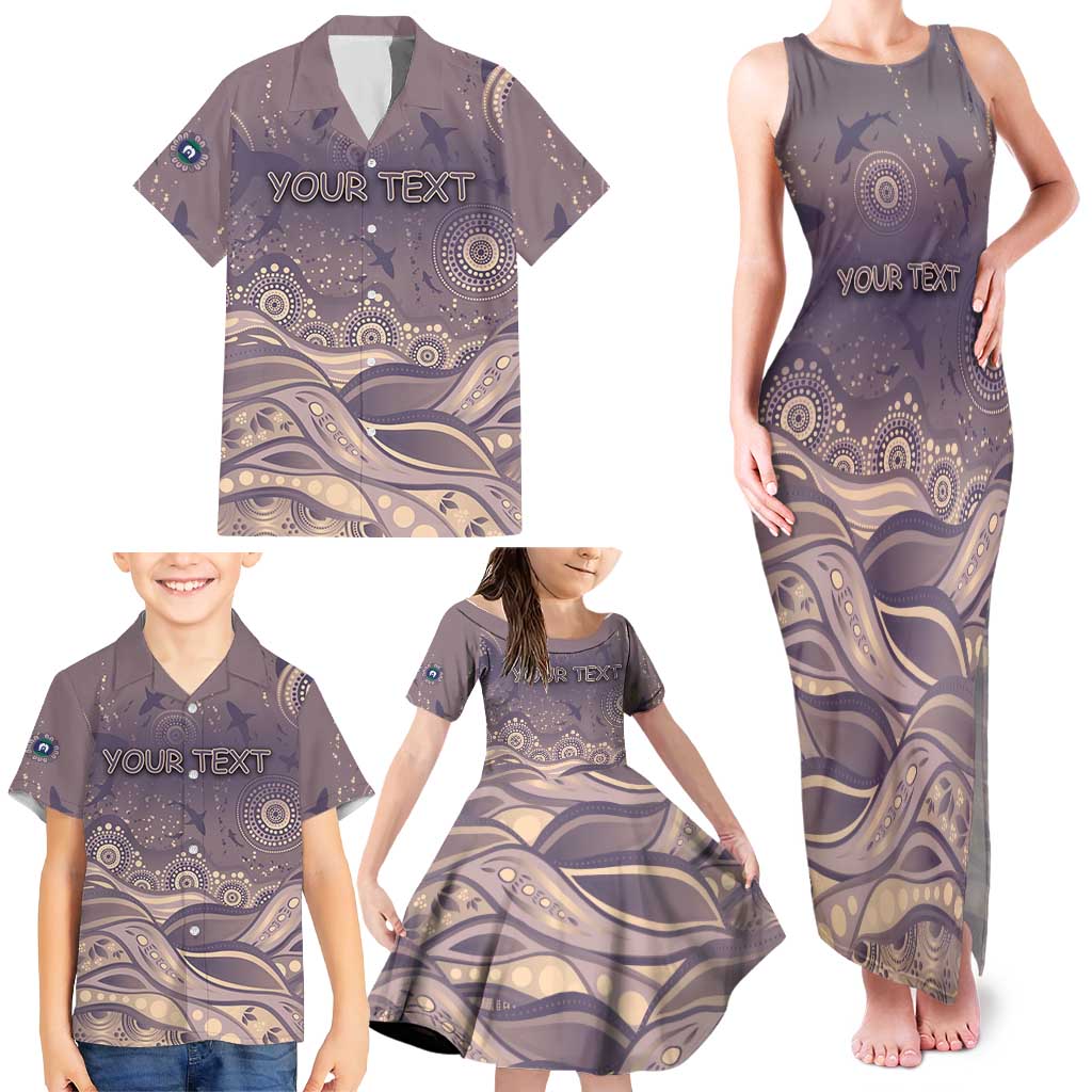 Personalised NAIDOC Week 2026 Family Matching Tank Maxi Dress and Hawaiian Shirt Shark Pattern Coastal Style
