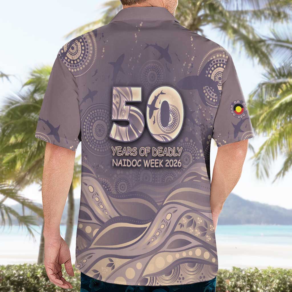 Personalised NAIDOC Week 2026 Hawaiian Shirt Shark Pattern Coastal Style