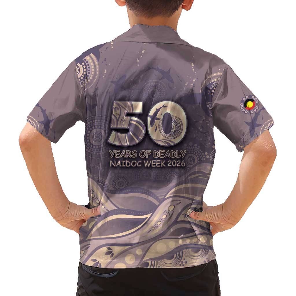 Personalised NAIDOC Week 2026 Hawaiian Shirt Shark Pattern Coastal Style
