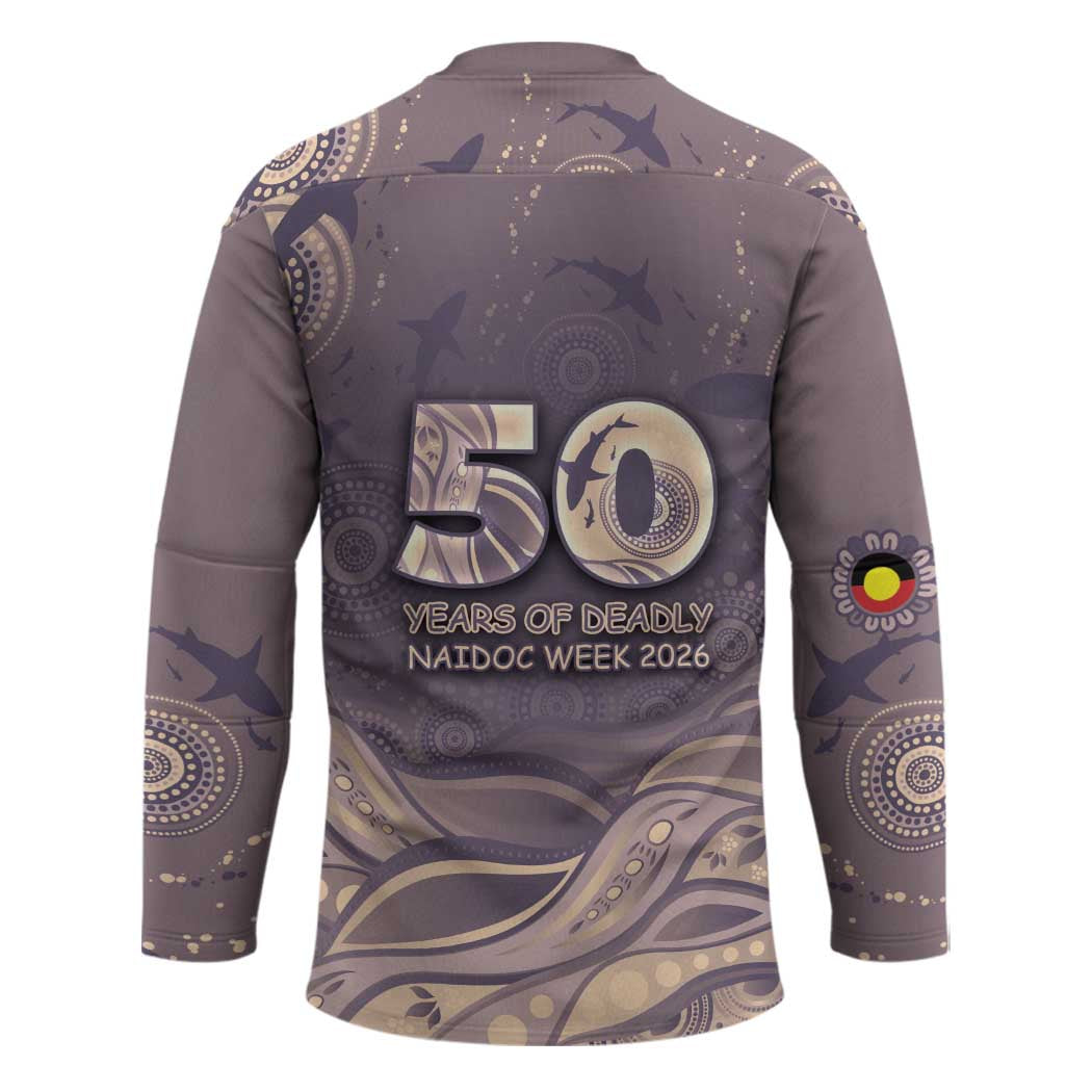 Personalised NAIDOC Week 2026 Hockey Jersey Shark Pattern Coastal Style