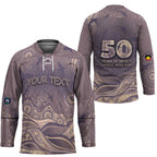 Personalised NAIDOC Week 2026 Hockey Jersey Shark Pattern Coastal Style