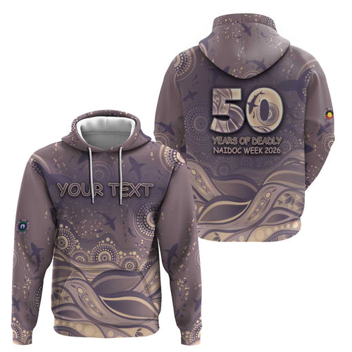 Personalised NAIDOC Week 2026 Hoodie Shark Pattern Coastal Style