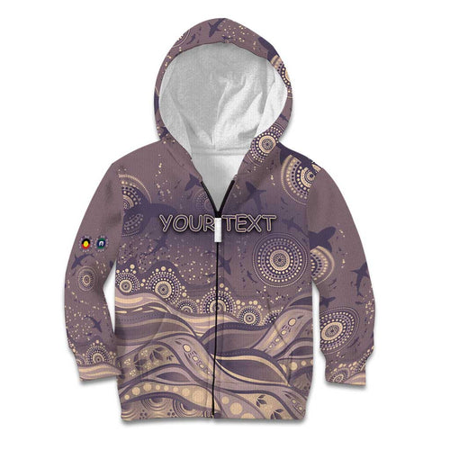 Personalised NAIDOC Week 2026 Kid Hoodie Shark Pattern Coastal Style
