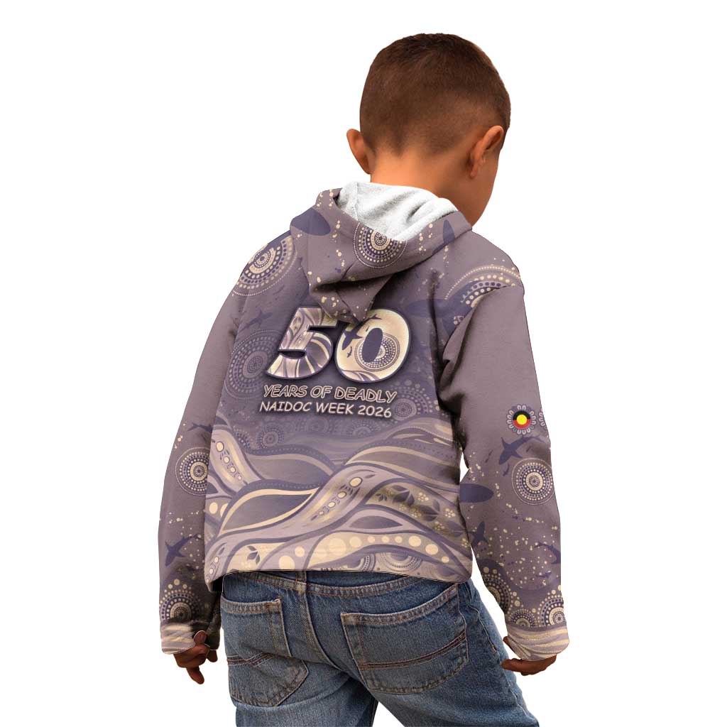 Personalised NAIDOC Week 2026 Kid Hoodie Shark Pattern Coastal Style