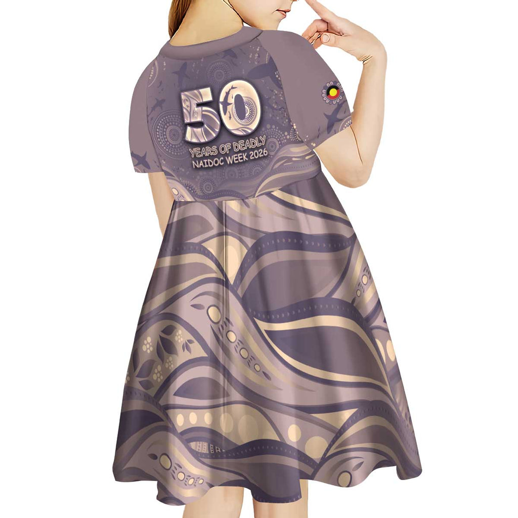 Personalised NAIDOC Week 2026 Kid Short Sleeve Dress Shark Pattern Coastal Style