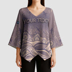 Personalised NAIDOC Week 2026 Kimono Sleeve Blouse Shark Pattern Coastal Style
