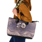 NAIDOC Week 2026 Leather Tote Bag Shark Pattern Coastal Style