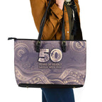 NAIDOC Week 2026 Leather Tote Bag Shark Pattern Coastal Style