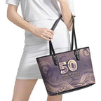 NAIDOC Week 2026 Leather Tote Bag Shark Pattern Coastal Style