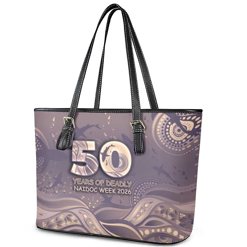 NAIDOC Week 2026 Leather Tote Bag Shark Pattern Coastal Style