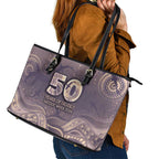 NAIDOC Week 2026 Leather Tote Bag Shark Pattern Coastal Style
