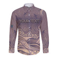 Personalised NAIDOC Week 2026 Long Sleeve Button Shirt Shark Pattern Coastal Style