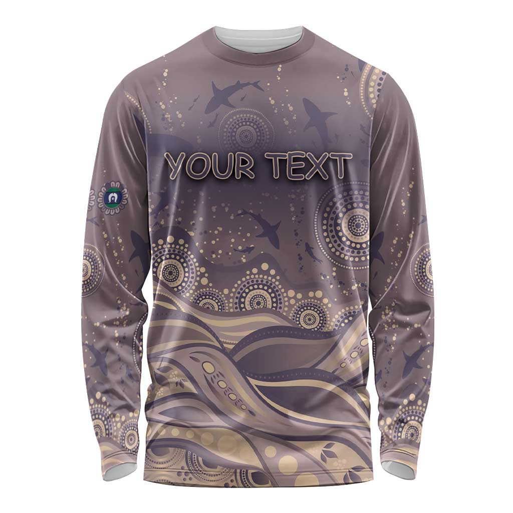 Personalised NAIDOC Week 2026 Long Sleeve Shirt Shark Pattern Coastal Style