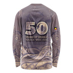 Personalised NAIDOC Week 2026 Long Sleeve Shirt Shark Pattern Coastal Style