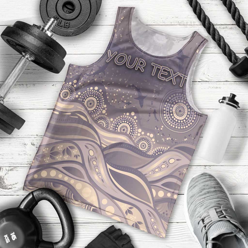 Personalised NAIDOC Week 2026 Men Tank Top Shark Pattern Coastal Style