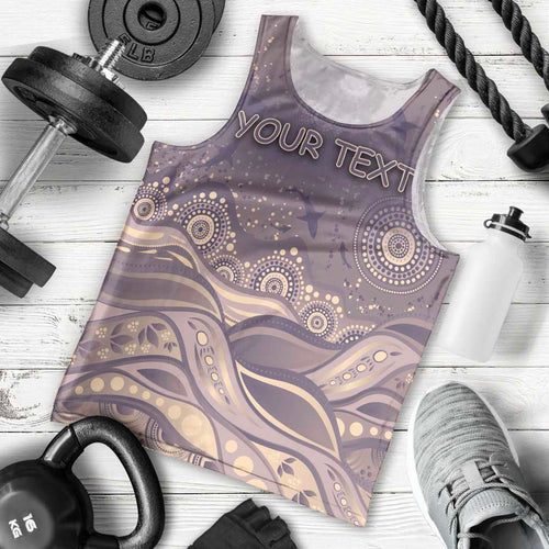 Personalised NAIDOC Week 2026 Men Tank Top Shark Pattern Coastal Style
