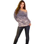 Personalised NAIDOC Week 2026 Off Shoulder Sweater Shark Pattern Coastal Style