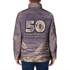 Personalised NAIDOC Week 2026 Padded Jacket Shark Pattern Coastal Style