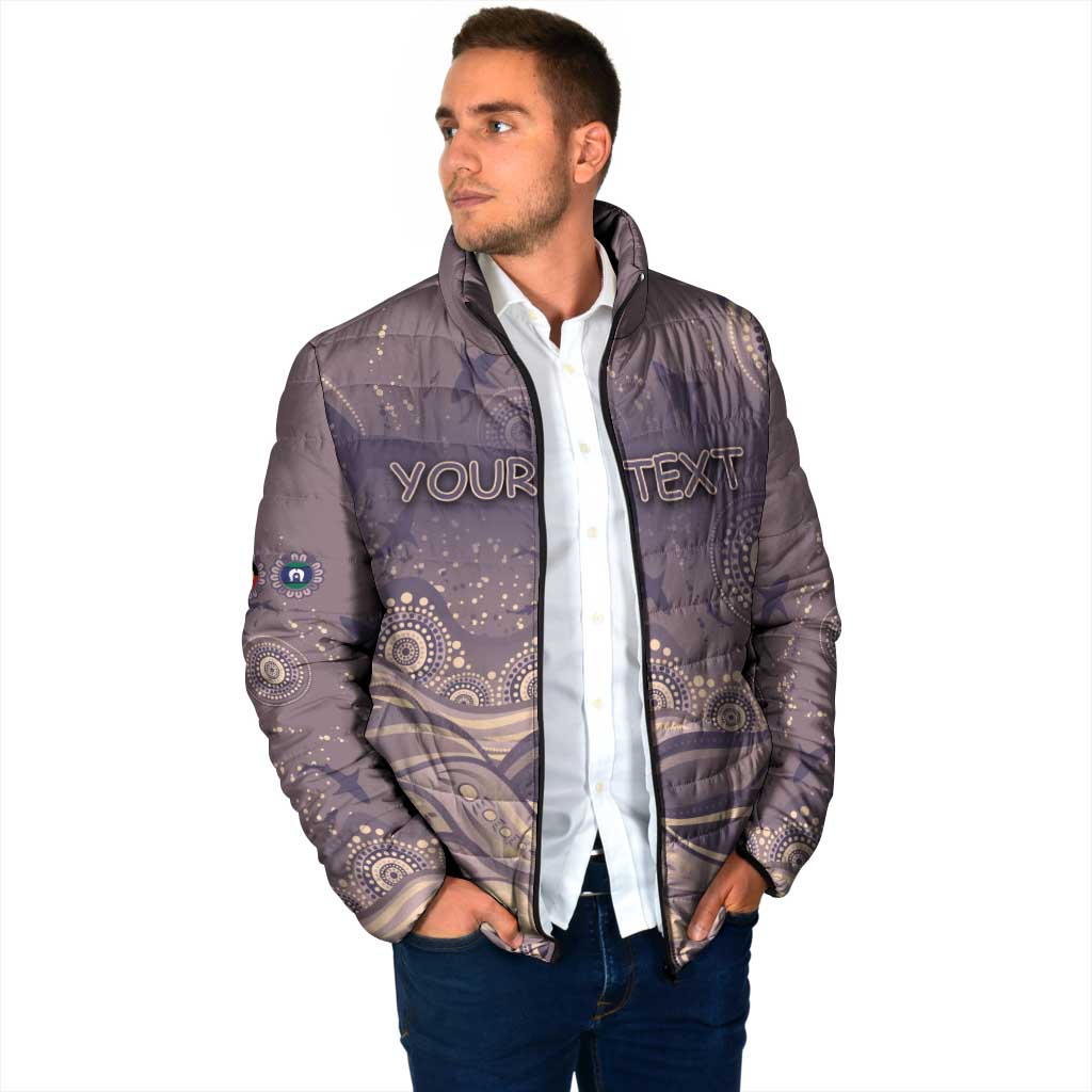 Personalised NAIDOC Week 2026 Padded Jacket Shark Pattern Coastal Style