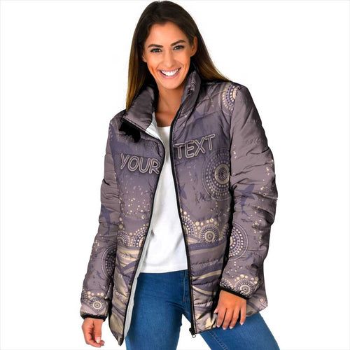 Personalised NAIDOC Week 2026 Padded Jacket Shark Pattern Coastal Style