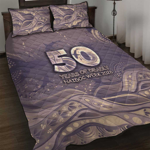 NAIDOC Week 2026 Quilt Bed Set Shark Pattern Coastal Style