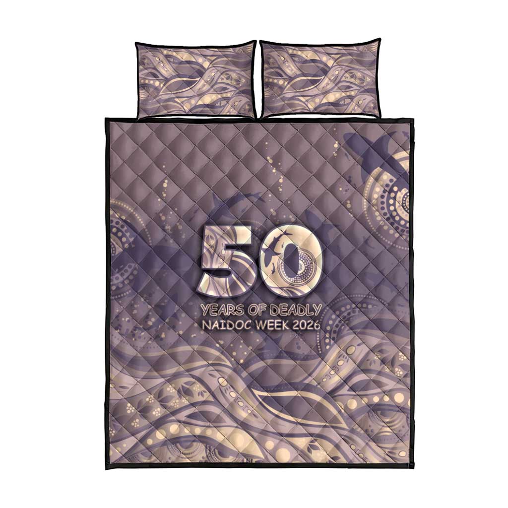 NAIDOC Week 2026 Quilt Bed Set Shark Pattern Coastal Style