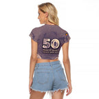 Personalised NAIDOC Week 2026 Raglan Cropped T Shirt Shark Pattern Coastal Style