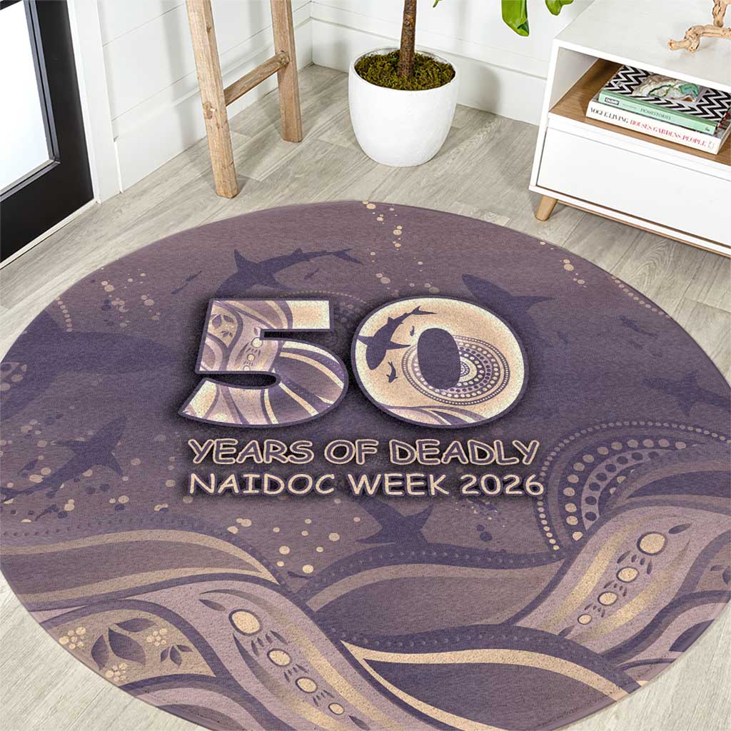 NAIDOC Week 2026 Round Carpet Shark Pattern Coastal Style