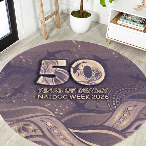 NAIDOC Week 2026 Round Carpet Shark Pattern Coastal Style