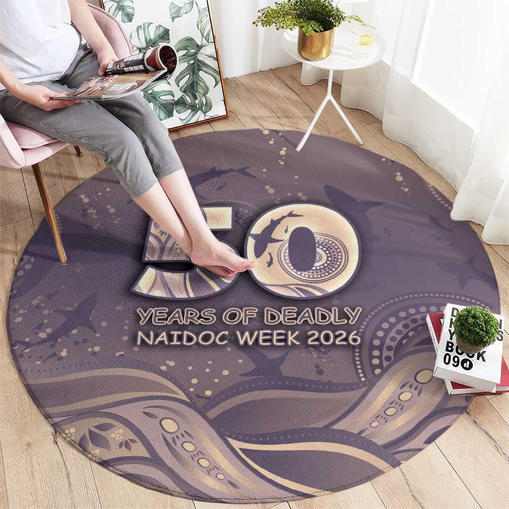 NAIDOC Week 2026 Round Carpet Shark Pattern Coastal Style