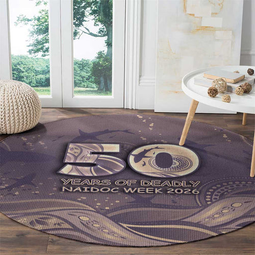NAIDOC Week 2026 Round Carpet Shark Pattern Coastal Style